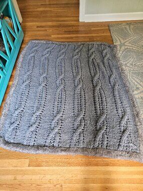 Pottery Barn Chunky Cable-Knit Throw Blanket